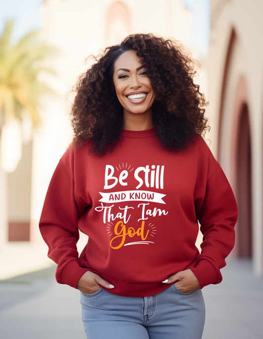 Be Still Christian Crew neck Sweatshirt